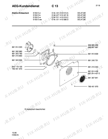 Взрыв-схема плиты (духовки) Aeg COMP. 5150E-B - Схема узла Section4